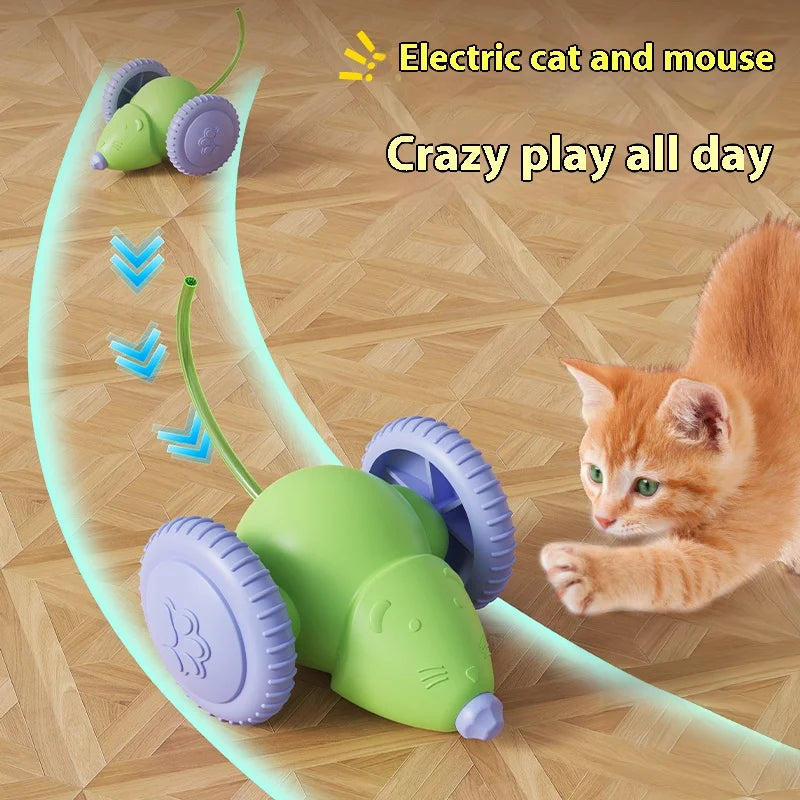 👉 Jouet interactif pour chat – Souris électrique rechargeable