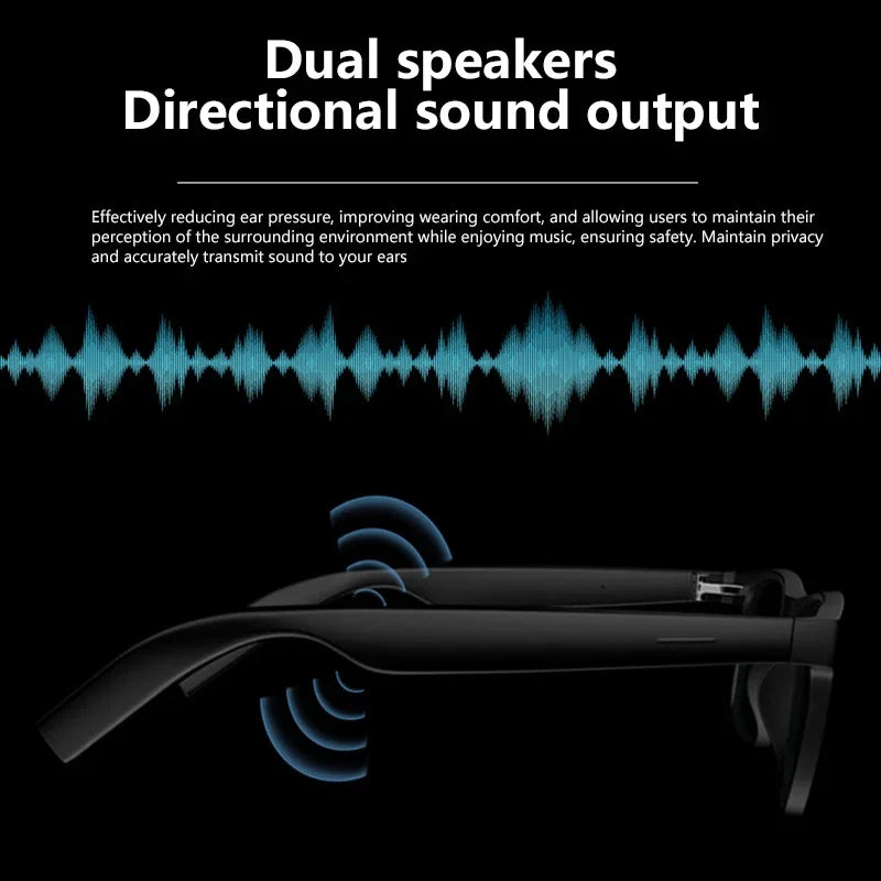 Lunettes Connectées Bluetooth – Caméra, Assistant Vocal & Commande Tactile