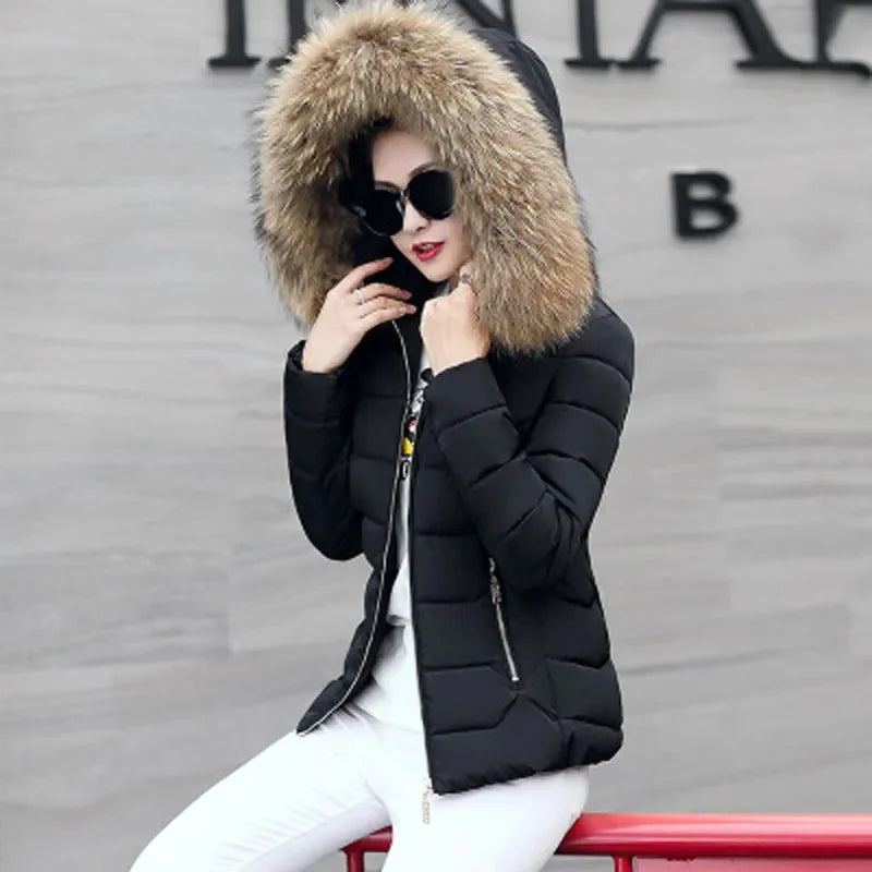 Veste hiver femme – Chaude, légère & col en fourrure