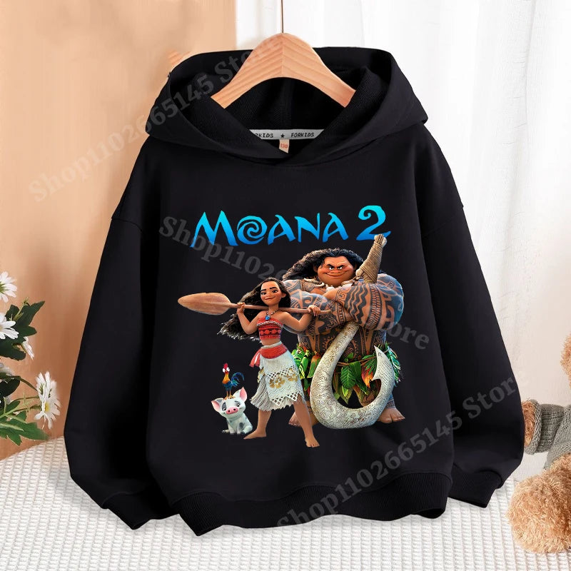 Sweat Enfant Disney Moana – Hoodie Garçon/Fille Coton Léger