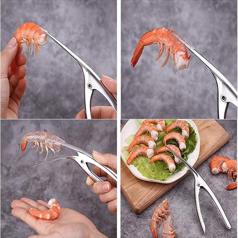 👉 Éplucheur de crevettes en inox – Outil multifonction cuisine