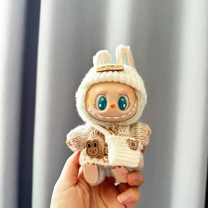 Vêtements Labubu Party – Tenue lapin de Pâques pour poupée 17 cm