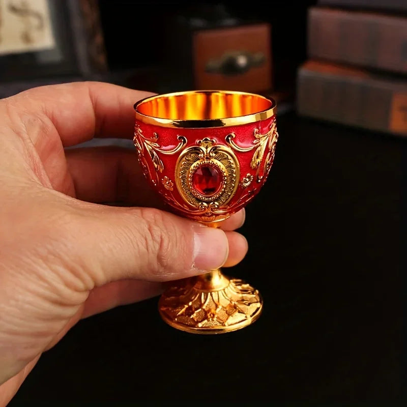 Calice Saint Graal ⚜️ – Coupe médiévale vintage gravée à la main