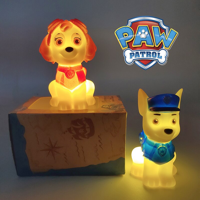 Veilleuse Paw Patrol enfants, Chase Skye, lampe de chevet mignonne
