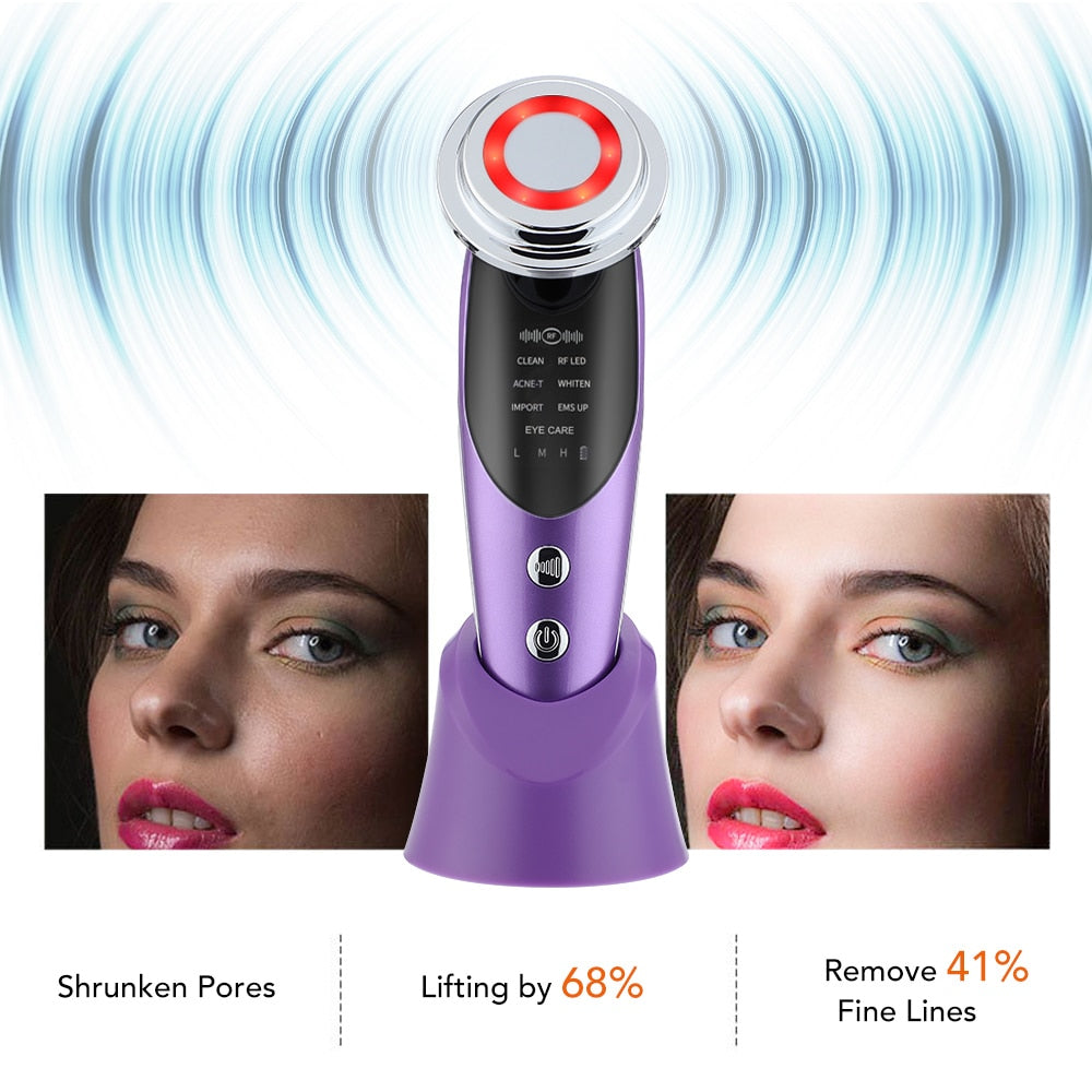Appareil visage 7 en 1 – Lifting, anti-âge, lumière LED