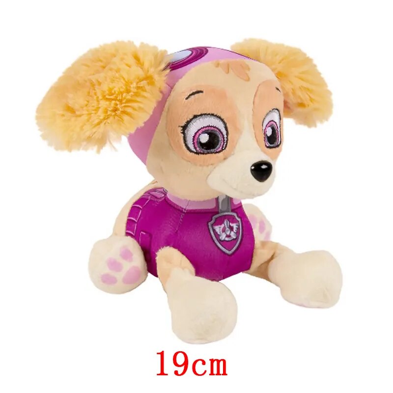 Peluche Paw Patrol 19–27 cm, Chase, Skye, Marshall, jouet enfant