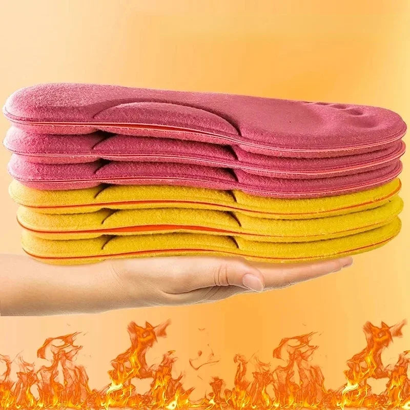 Semelles auto-chauffantes mémoire de forme, massage & chaleur hiver