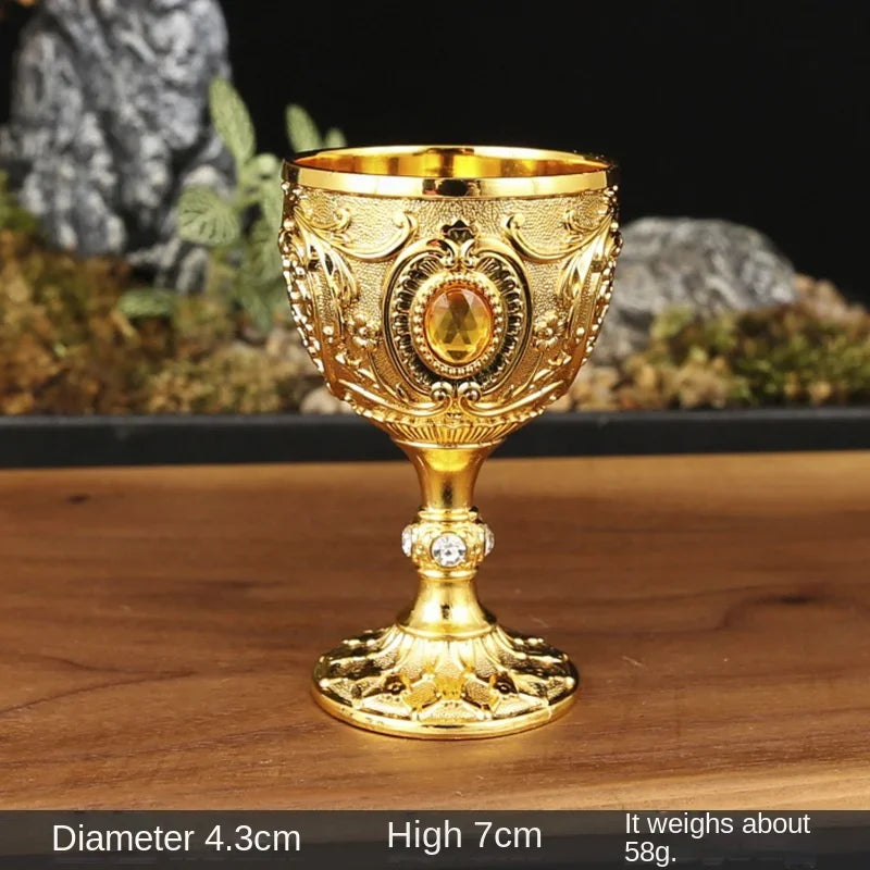 Calice Saint Graal ⚜️ – Coupe médiévale vintage gravée à la main