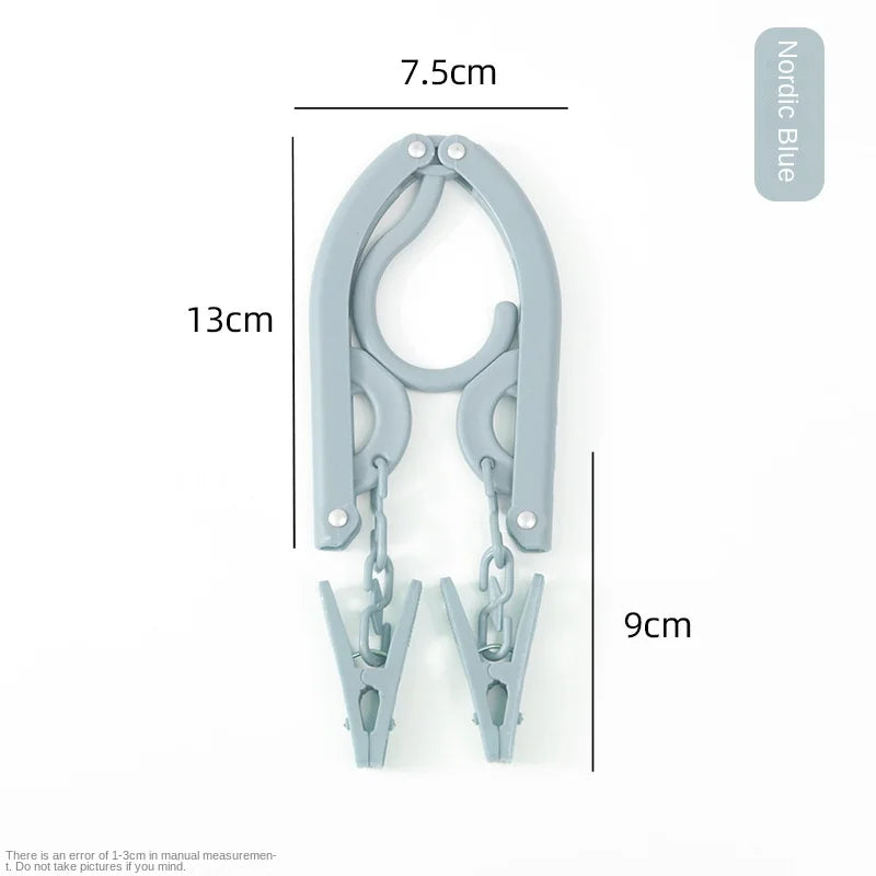 Cintre de voyage pliable avec pinces – Léger et compact