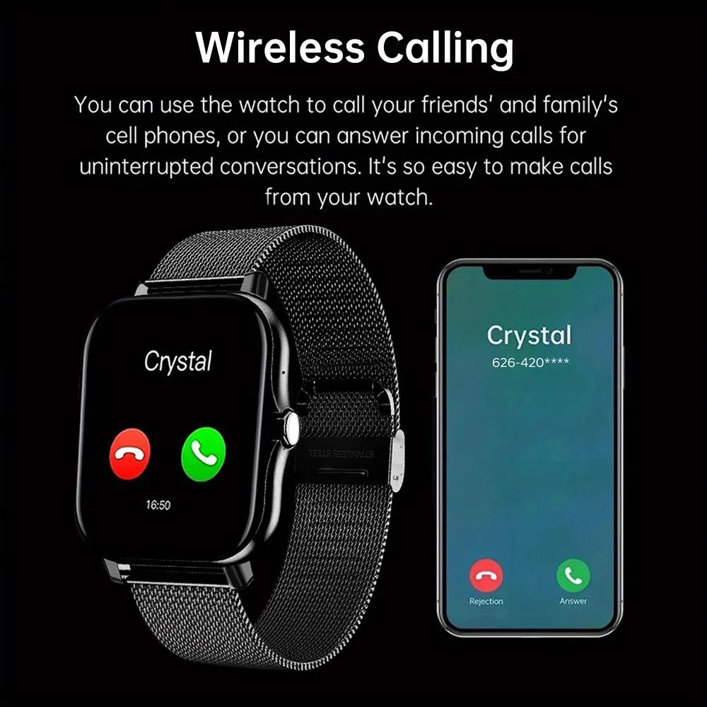 Montre connectée 1,44" Android, Bluetooth, santé et appels