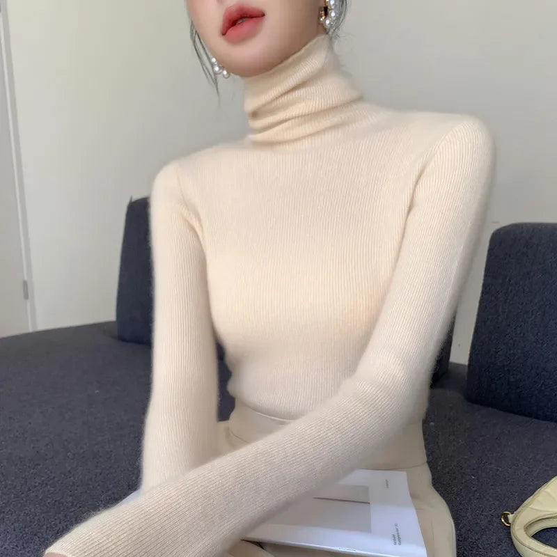 Pull col roulé femme 🧶 – Chaud, doux & chic automne-hiver