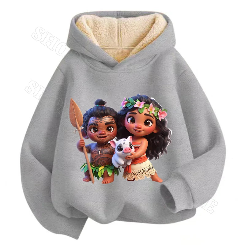 Sweat Moana 2 Enfant à Capuche en Cachemire – Garçon & Fille