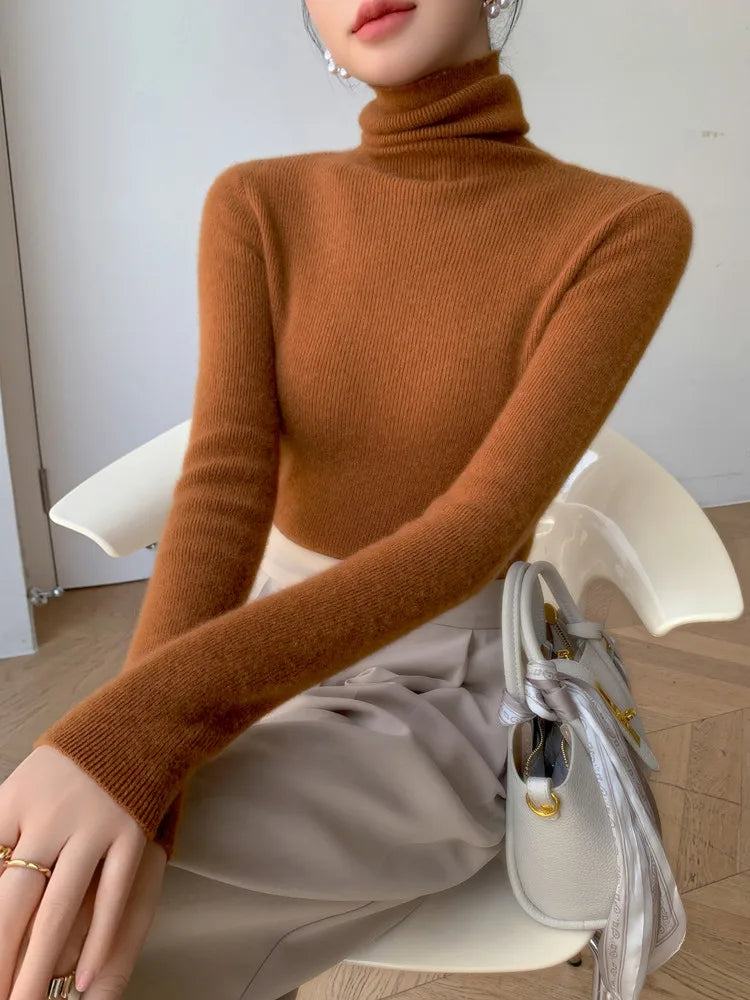 Pull col roulé femme 🧶 – Chaud, doux & chic automne-hiver