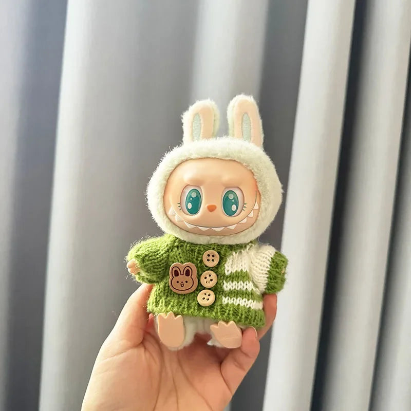 Vêtements Labubu Party – Tenue lapin de Pâques pour poupée 17 cm