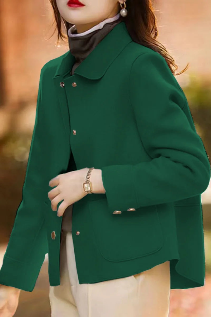 Manteau femme chic 🧥 – Laine courte & col élégant