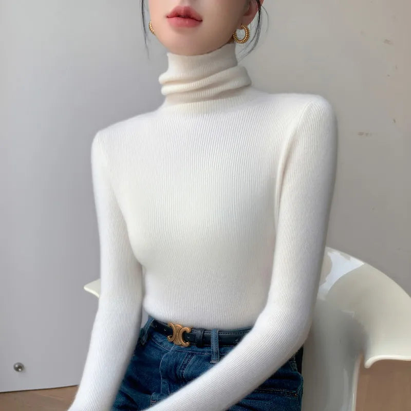 Pull col roulé femme 🧶 – Chaud, doux & chic automne-hiver