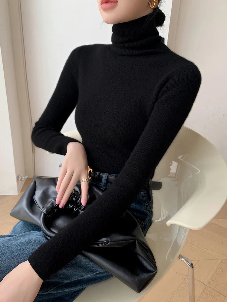 Pull col roulé femme 🧶 – Chaud, doux & chic automne-hiver