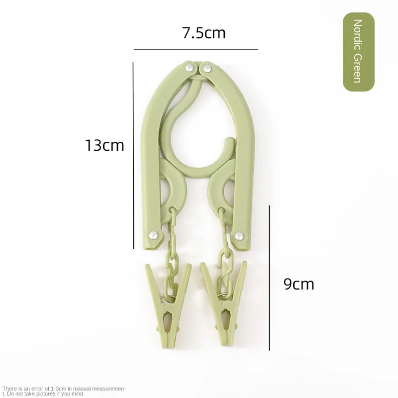 Cintre de voyage pliable avec pinces – Léger et compact