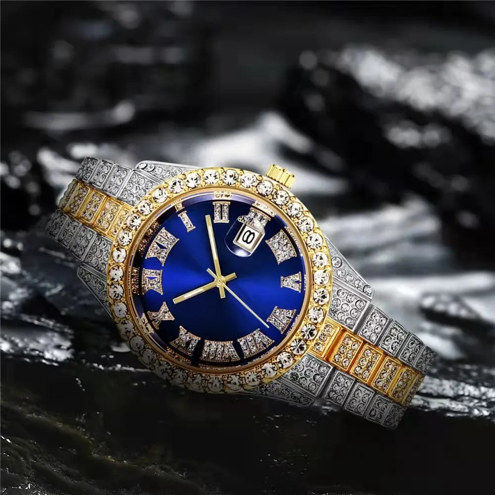 Montre quartz luxe homme Mantianxing, acier, sport & business