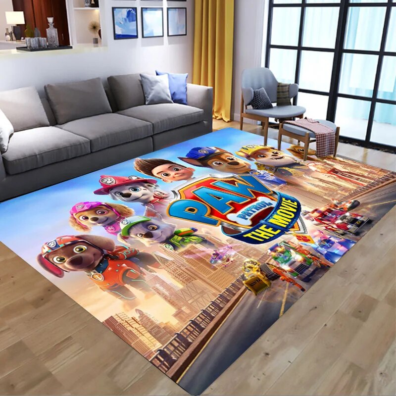 Tapis Paw Patrol antidérapant pour enfant, salle de bain ou salon