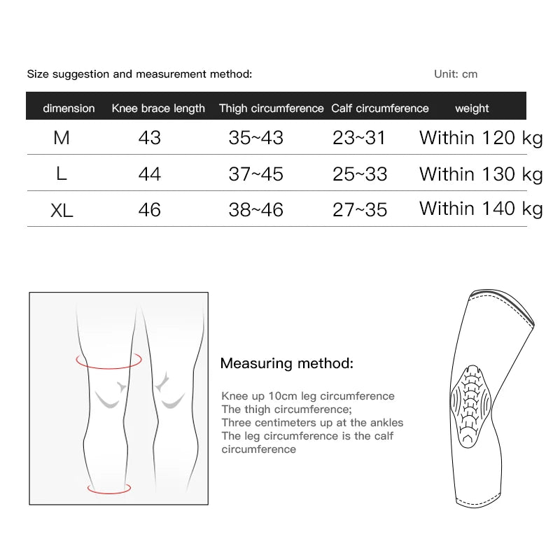 Genouillère de sport – compression, respirante & anti-choc