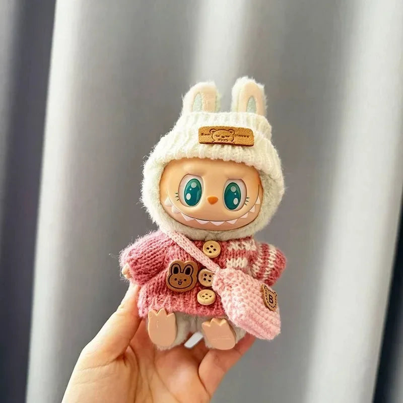 Vêtements Labubu Party – Tenue lapin de Pâques pour poupée 17 cm