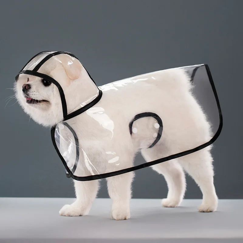 👉 Imperméable transparent pour chien – Poncho de pluie toutes tailles