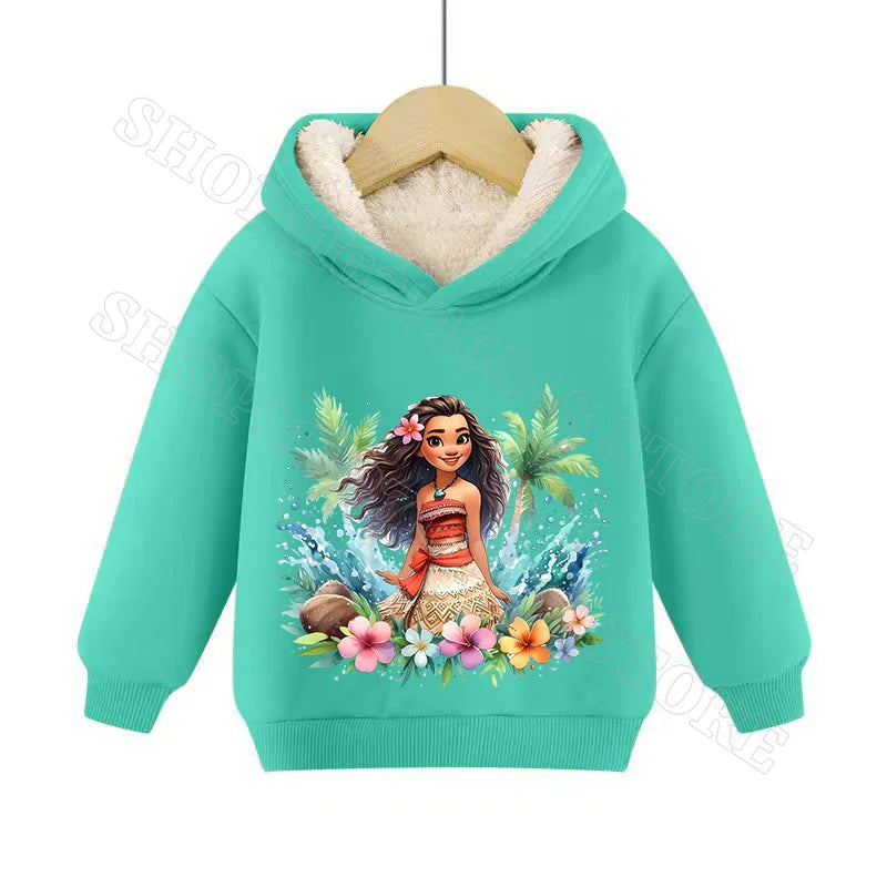 Sweat Moana 2 Enfant à Capuche en Cachemire – Garçon & Fille