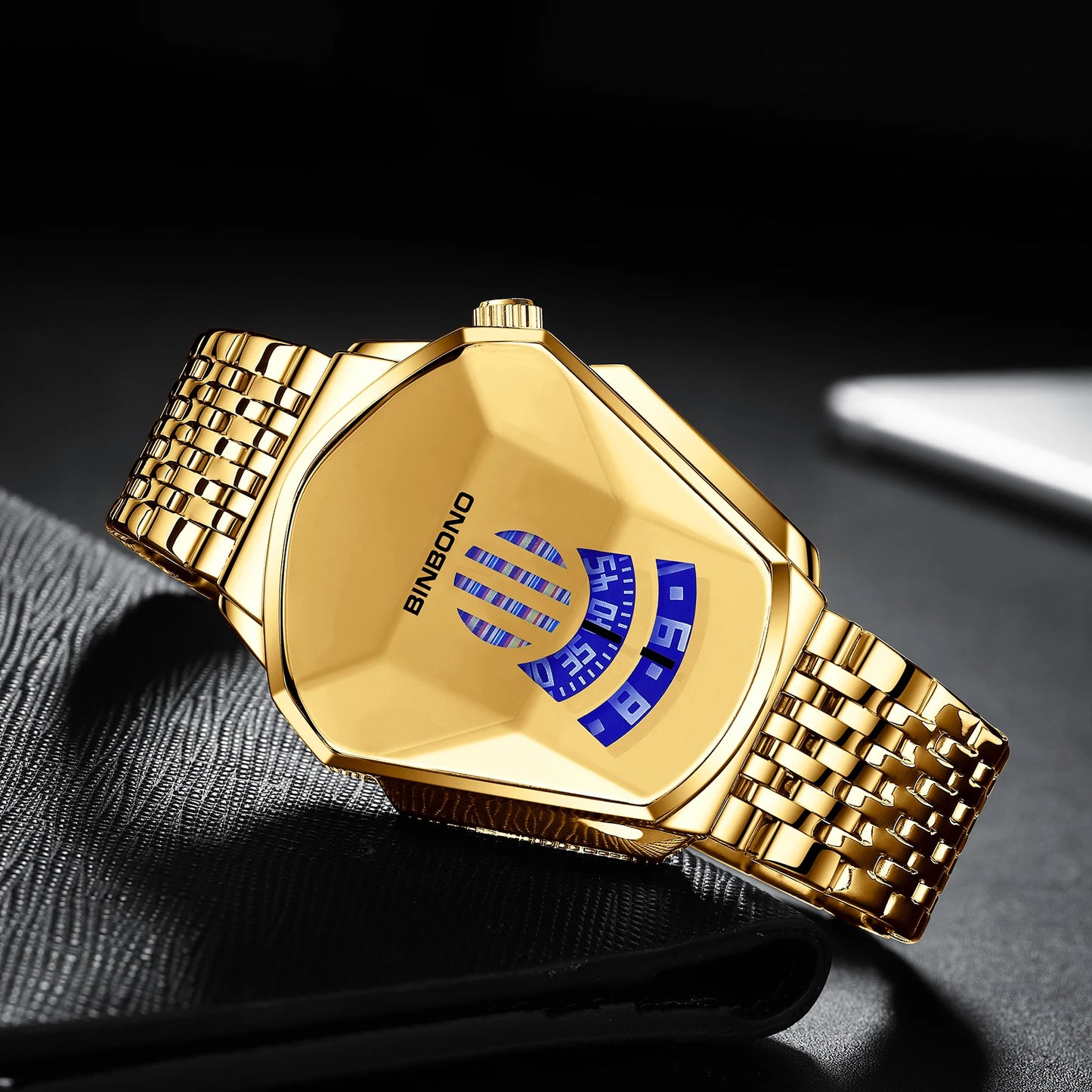 Montre LED homme tactile sport, design moto, quartz étanche