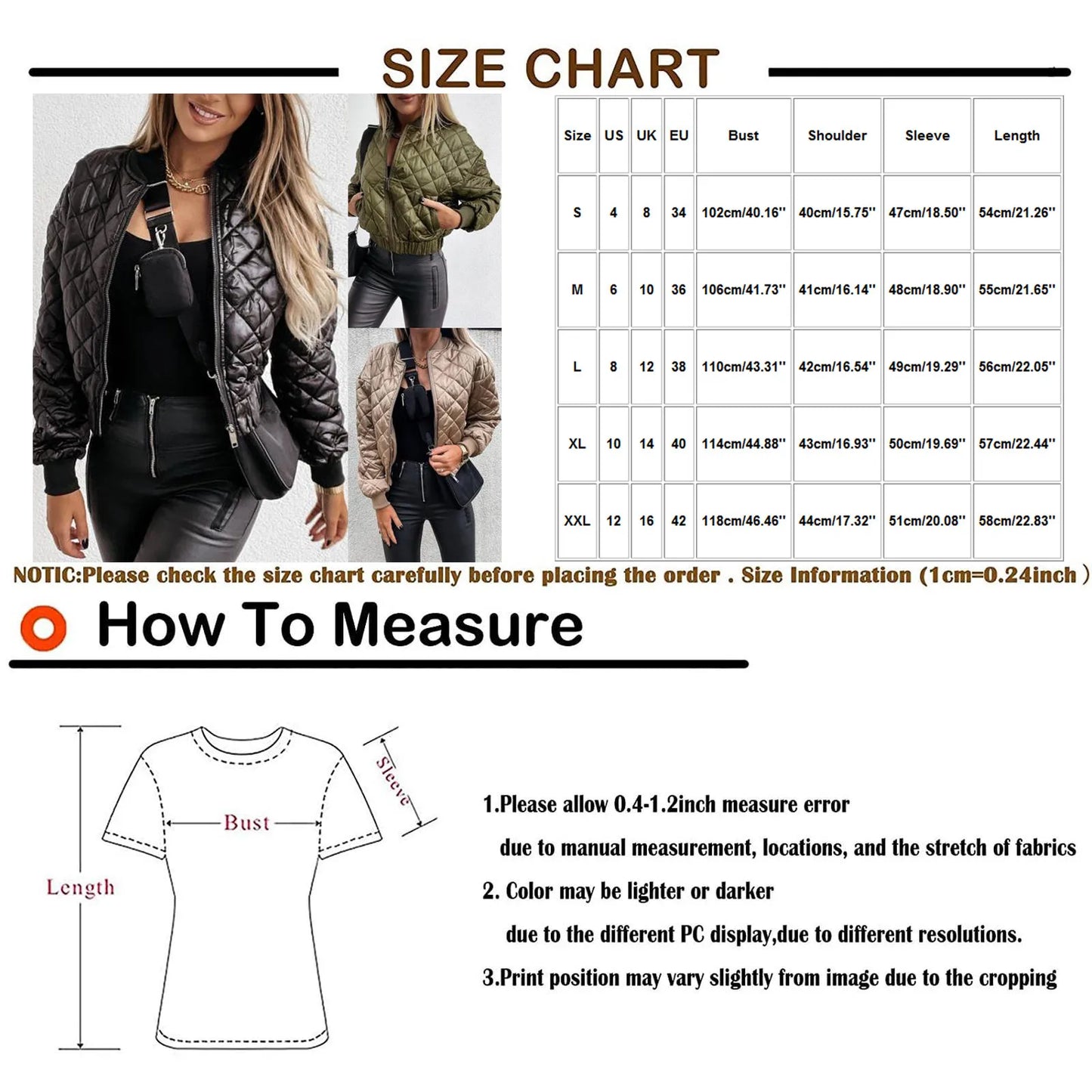 Veste courte femme automne – Bomber zippé à carreaux chaud & stylé