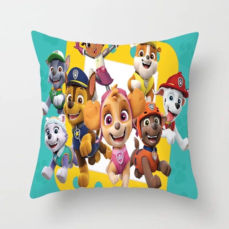 Taie d'oreiller Paw Patrol, housse coussin enfant, déco canapé