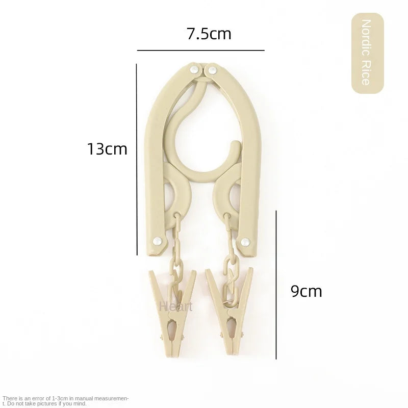 Cintre de voyage pliable avec pinces – Léger et compact