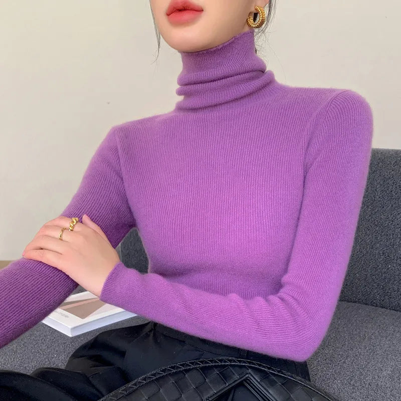 Pull col roulé femme 🧶 – Chaud, doux & chic automne-hiver