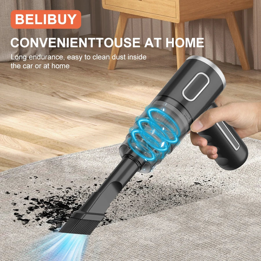 Aspirateur Portable Sans Fil – Voiture & Maison, Puissant et Léger