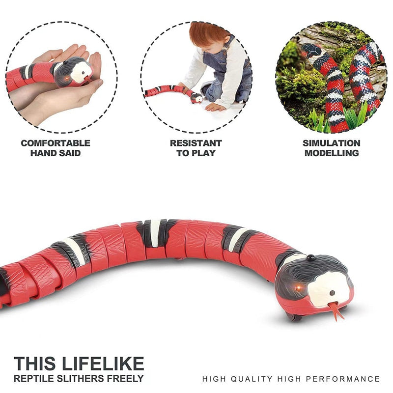 ouet Serpent Interactif USB pour Chat à Détection Intelligente