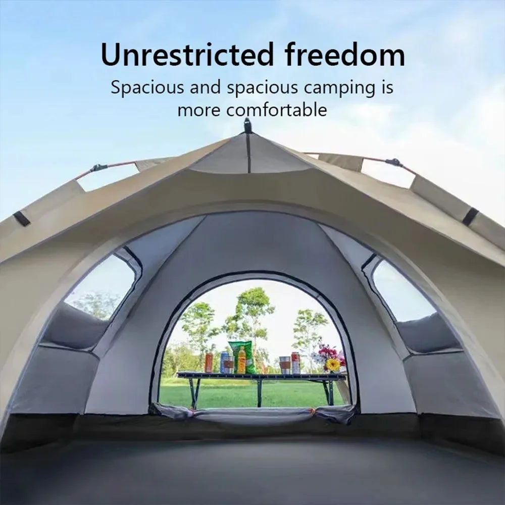 Tente Pop-up 3-4 Personnes – Camping Étanche, Pliante & Portable