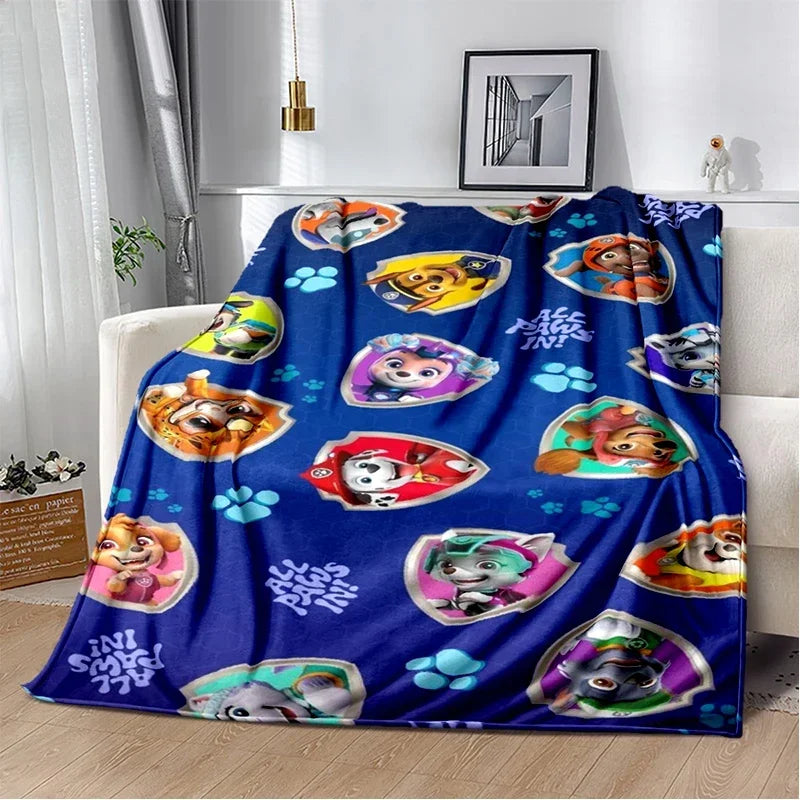 Couverture Plaid Douce Motif Chiens Dessin Paw Patrol– Canapé, Lit & Salon