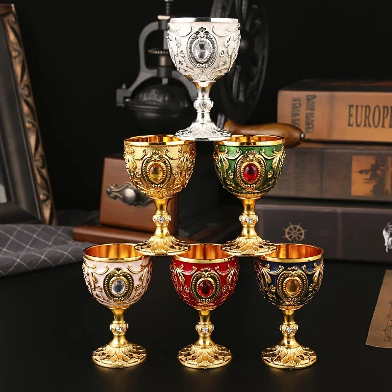 Calice Saint Graal ⚜️ – Coupe médiévale vintage gravée à la main