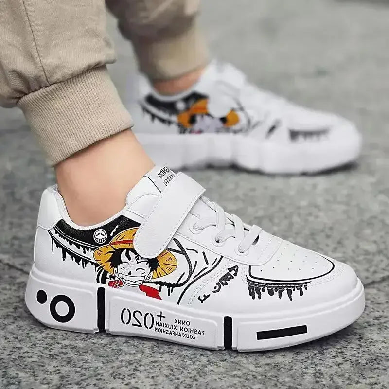 Chaussures One Piece Luffy & Zoro – Baskets Anime Montantes Mode