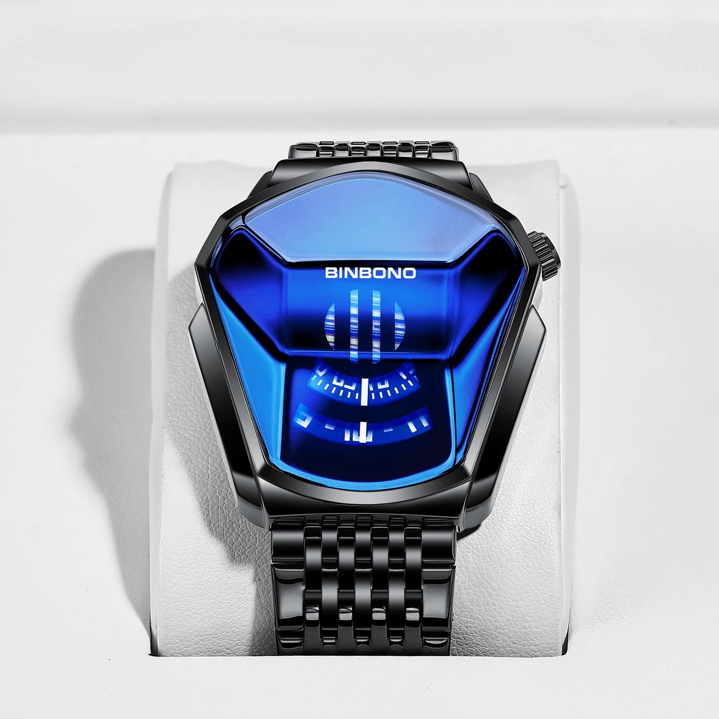 Montre LED homme tactile sport, design moto, quartz étanche
