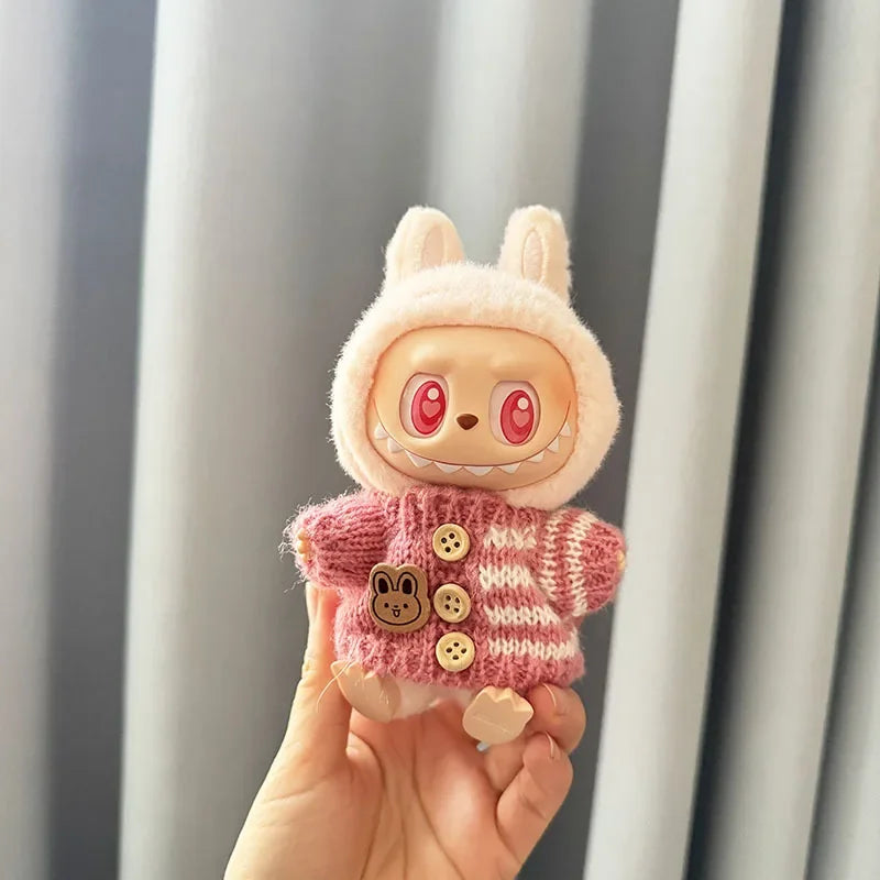 Vêtements Labubu Party – Tenue lapin de Pâques pour poupée 17 cm