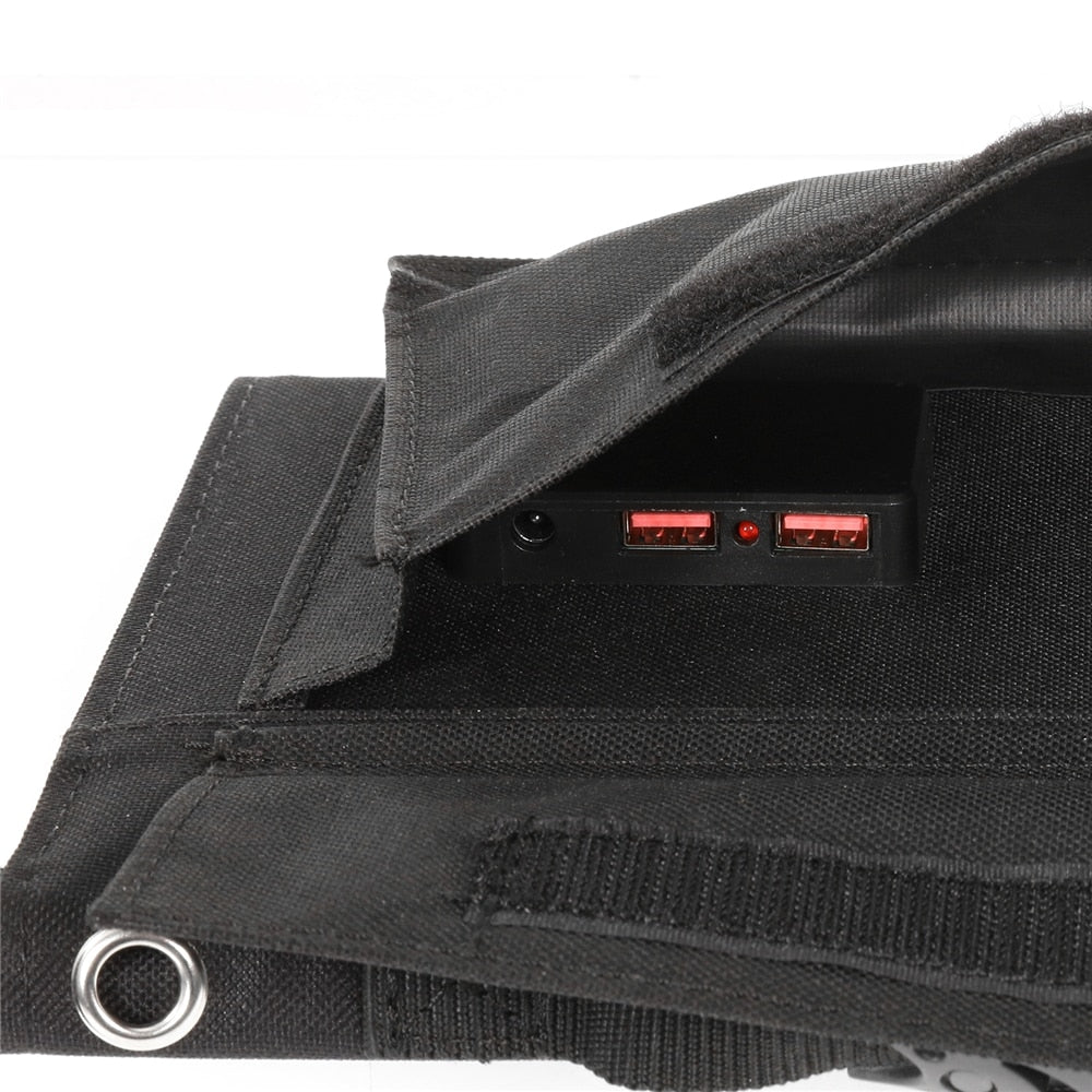 Panneau solaire portable 100W/60W, USB + DC, pliable extérieur