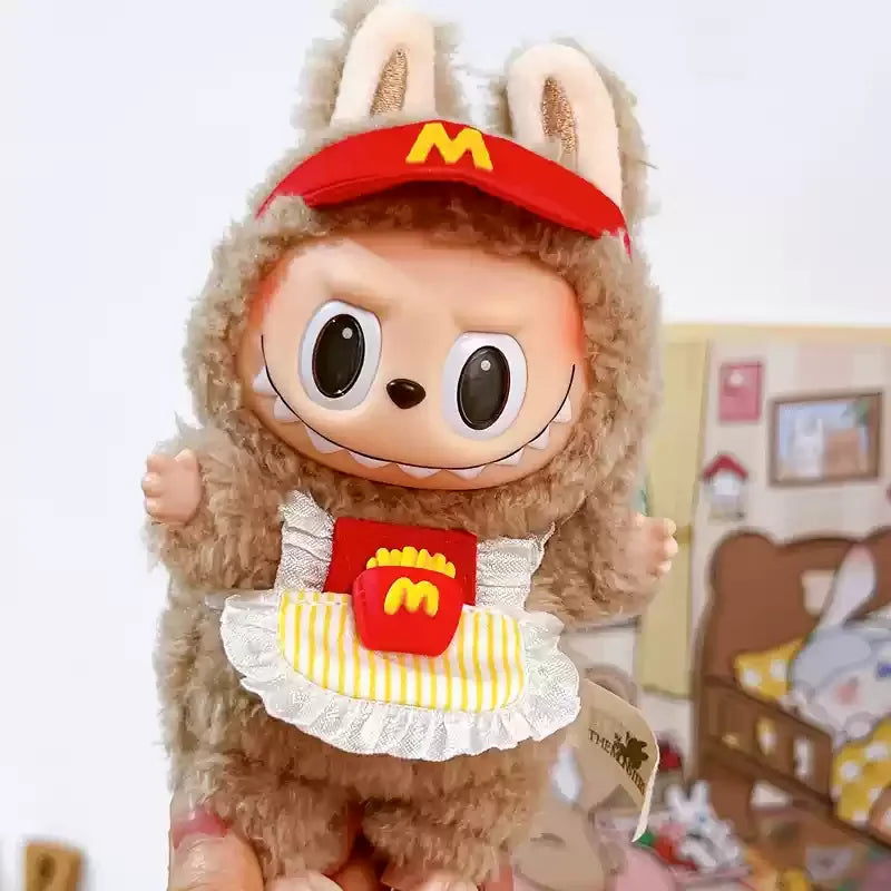 Vêtements pour poupée Labubu 17 cm – Tenue peluche Pop Mart
