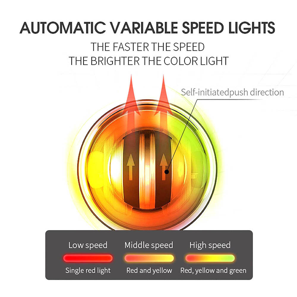 Gyroscope LED auto-démarrant – Musculation main et poignet