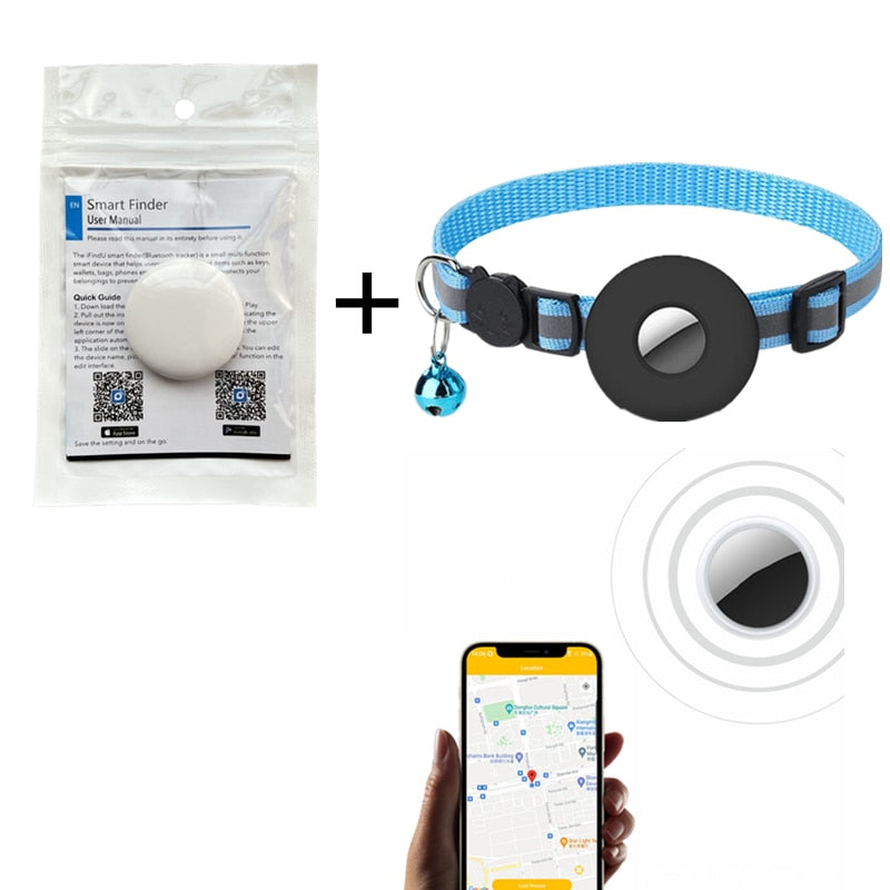 Traceur GPS Bluetooth pour animaux, localisateur anti-perte intelligent