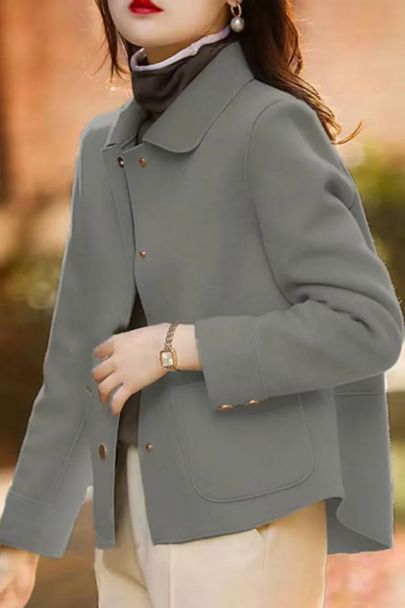 Manteau femme chic 🧥 – Laine courte & col élégant