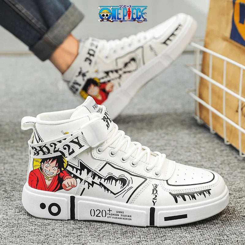 Chaussures One Piece Luffy & Zoro – Baskets Anime Montantes Mode