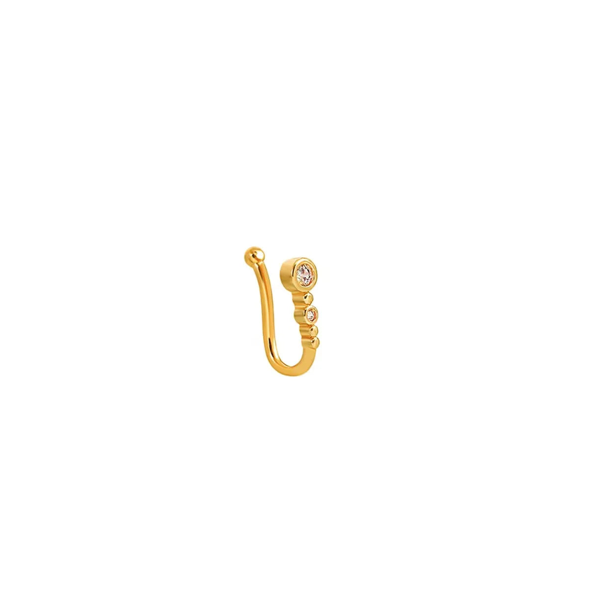Anneau de Nez Sans Perçage – Chic, Forme U & Zircone Cubique