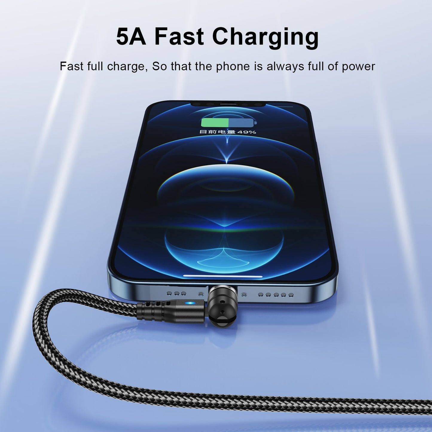 Câble Magnétique 540° Rotatif USLION – Charge Rapide 5A USB-C/Micro