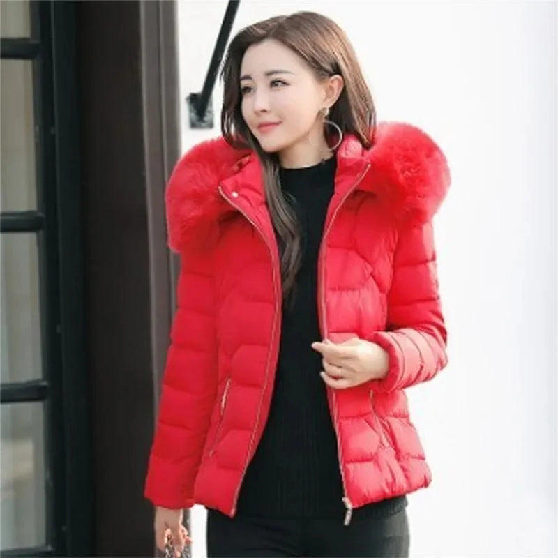 Veste hiver femme – Chaude, légère & col en fourrure